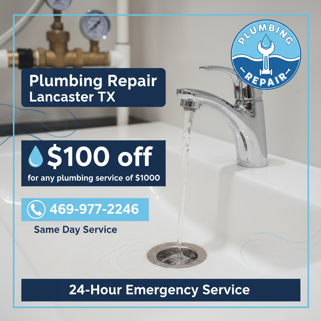 Plumbing Repair Lancaster TX Coupons & Discounts - Save on Emergency & Installation Services